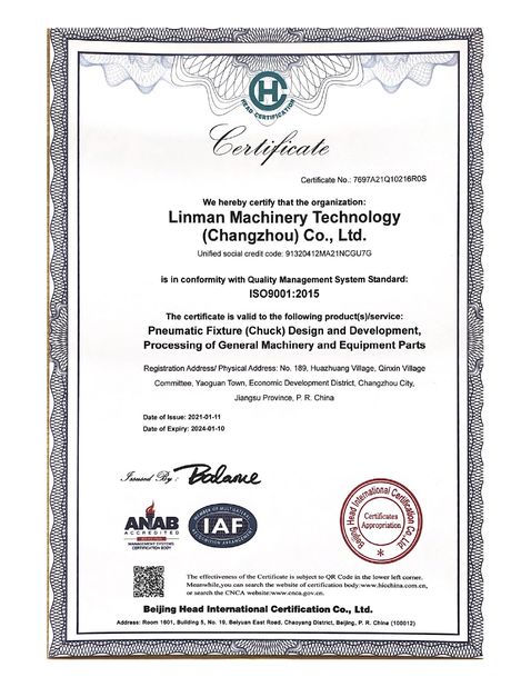 Chiny Lingman Machinery Technology (Changzhou) Co., Ltd. Certyfikaty